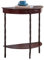 ATAPNLNMTZ Table Console Demi-Lune Entrée, Meuble Couloir Rétro avec Cadre Métal, Table d’Appoint Stable pour Salon ou Hall, Facile à Installer(Brown)