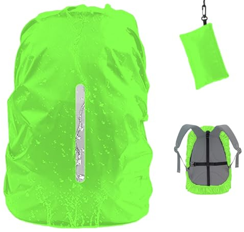 GUKOY Regenschutz Rucksack wasserdichte Regenhülle, 2 Verstellbare rutschfeste Kreuzschnallenriemen für Rucksäcke (8-70 l) Regensichere/Schneesichere/Staubdichte/Frostsichere Hüllen