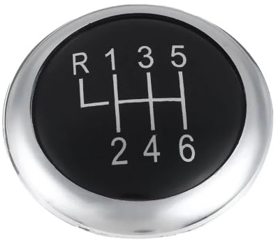 Pbqenxb Schaltknauf Für VW Für Passat B6 B7 CC 2005-2014 6-Gang-Auto-Schaltknauf-Stick-Abzeichen-Emblem-Trimmkappenabdeckung Knopf Schalthebel