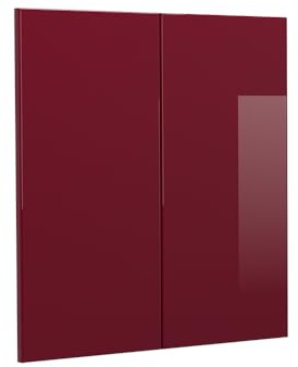 Vicco Küchenfront R-Line, Rot Hochglanz, 59.2 x 59 cm | Möbelfront für den Hängeschrank, passend für R-Line Küchenschränke zur einfachen Montage
