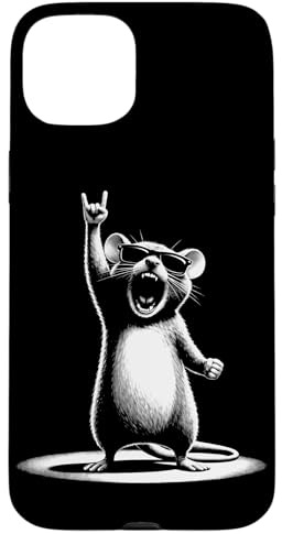 Hülle für iPhone 15 Plus Rock N Roll Rat Heavy Hard Rock Punk Musik Gitarre Rockmusik