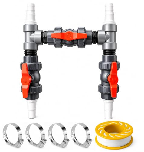 Mvellir Bypass Pool Set Ø 50 mm – Pool Bypass Set für Poolwärmerpumpe & Pool Heizung, Wärmepumpen Anschluss-Set zur präzisen Steuerung der Wasserzufuhr und optimalen Temperaturregulierung