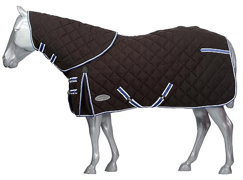 Weatherbeeta Comfitec Heavy 1000d Diamond Stepp Stalldecke mit abnehmbarem Hals-Teil (125 cm) (Graphit/Blau/Weiß)