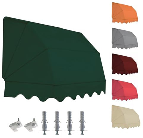 TENDAGGIMANIA Tenda da Sole per Esterno Cappottina da Esterno 4 Raggi - Misure: L.250 X S.80 CM - Tende da Sole TEMPOTEST SU MISURA con kit di montaggio - Anche tende da sole motorizzate