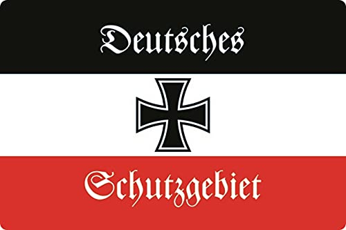 Blechschild 20x30cm gewölbt Deutsches Schutzgebiet Deko Geschenk Schild