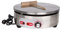 Beeketal 'BC40-1R' Gastro Crepes Maker mit Ø 400 mm Gusseisen Crepesplatte, 50-300 °C stufenlos einstellbar, Profi Crepiere im Edelstahl Gehäuse inkl. Teigverteiler