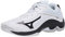 Mizuno Wave Lightning Z6 Damen Volleyball-Schuh, Weiß/Schwarz, 42.5 EU