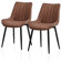 TUKAILAI Esszimmerstühle 2er Set aus Kunstleder, Küchenstühle mit Rückenlehne,weichen Kissen,Metallbeine, Ergonomische Sessel, Moderne Stühle für Küche,Esszimmer,Wohnzimmer,Empfangsraum, Braun