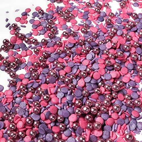 Streuselheld Glitzer Blitzer Pink 40g Streusel zum Dekorieren und Verzieren von Gebäck aller Art wie Torten Kuchen Keksen Zuckerstreusel