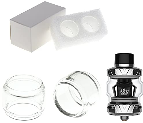 Ersatzglas 2x Stück kompatibel mit Uwell CROWN 5 Tank 5ml (Bulb) Glas Pyrex Glass Tube Glastank