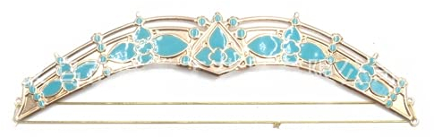 XIGAWAY Damen-Schmuck-Set Jasmin, Stirnband, Ohrringe, Anhänger, Prinzessinnen-Kostüm, Stein, Kunststoff