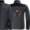 Österreich Flagge Strickfleecejacke Herren/Softshell Strickjacke BESTICKT - österreichische Fahne Wappen -Kultjacke - Wanderjacke, Sportjacke Trikot Fleecejacke Herrenjacke Trachtenjacke Männer