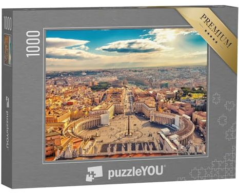puzzleYOU: Puzzle 1000 Teile „Petersplatz im Vatikan, Rom“ – aus der Puzzle-Kollektion Städte, Europa