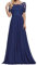 yhfshop Robe de Demoiselle d'honneur Soirée,Robe de soirée en Dentelle à Manches Courtes et épaules dénudées-Dunkelblau_44,Classique Robe de Soirée Longue Femme