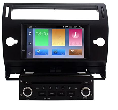 KCSAC Android 10 Auto DVD Spieler fit for Citroen C4 Quatre Triumph 2004-2012 Multimedia 1 DIN CAR Radio W-LAN Audio Geographisches Positionierungs System Navigations-Stereo