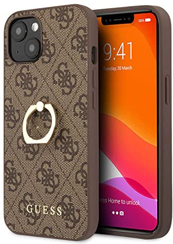 Guess GUHCP13S4GMRBR hülle für iPhone13 Mini 5,4 braun 4G with Ring Stand