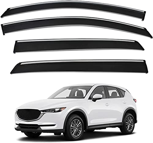 WITH001 4 Stück Auto Windabweiser für Mazda CX5 CX 5 CX-5 2017-2021, Hohe Qualität Winddicht Sonnenschutz Schatten Windabweiser
