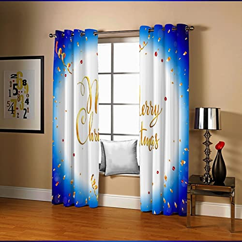 Amdxd Polyester Outdoor Curtain with Merry Christmas Ribbon 264 x 160 cm Short