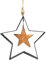 Stern aus Metall und Mangoholz zum Hängen 22cm & 11cm Ø inkl. Naturkordel schöne Dekoration Weihnachten Christbaumschmuck Schwarz und Holzfarben #16