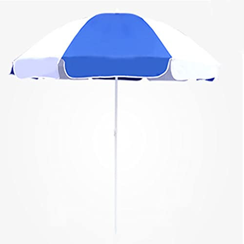SANJIANG Sonnenschirm Für Den Balkon Marktschirm Knickbar Gartenschirm Rund Für Garten, Balkon Und Terrasse Höhenverstellbar,Blue+White