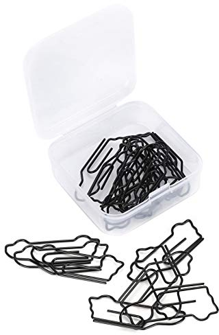 30-Teilige BüRoklammern In Verschiedenen GrößEn, Schwarze Autoform, KreativitäT, Beschichtetes Metall, Modellierung, Langlebige Und Rostfreie BüRoklammern FüR Papierkram
