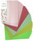 Netuno 25x Kreativ-Papier Frühling DIN A4 210× 297 mm 5- farbig sortiert Bastel-Papier DIY Kartenset Tonzeichenpapier-Mix Bastelset Dekor-Papier Mix Scrapbooking Papier farbig Motivpapier