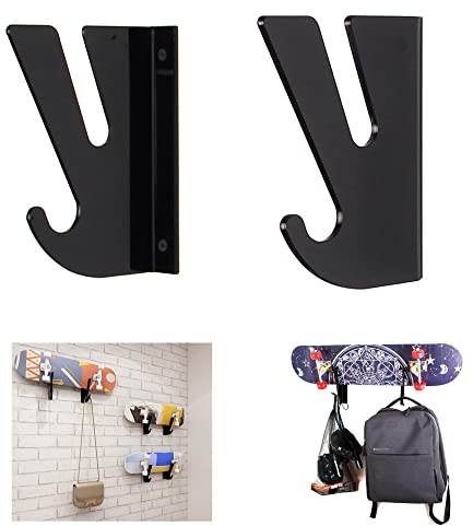 WANLIAN Supporto da parete per skateboard, per skateboard, da parete con gancio, supporto da parete per longboard, skateboard, snowboard