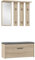 CDF Garderobe Parma | Farbe: Eiche Sonoma | Großer Spiegel | Kleiderbügel | Geräumiger Schuhschrank | Ideal für Diele, Flur | Praktische Ablagen | Modernes Design
