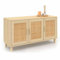 IDMarket Elin - Aparador bajo vintage de 113 cm, 3 puertas, efecto natural
