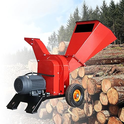 PEIXEN Garden Branch Shredder, Electric Wood Shredder, 3000w Power Motor, 220v/380v, Shredding Diameter <50mm, 8 Blades, Multi-purpose Branch Shredder 380V