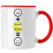 Trendation - Tennis Tasse Geschenk für Tennis-Spieler Lustige Geschenkidee :(+ Tennisball = :) Geburtstag (Rot)