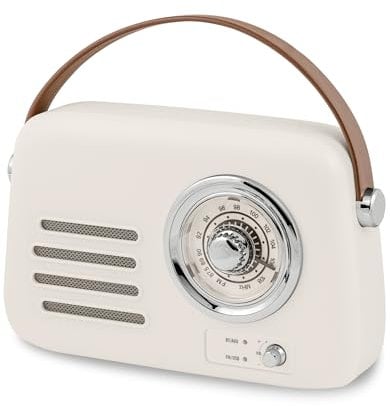 Reflex Active Retro Cream Radio Bluetooth 3W Amplifier Speaker