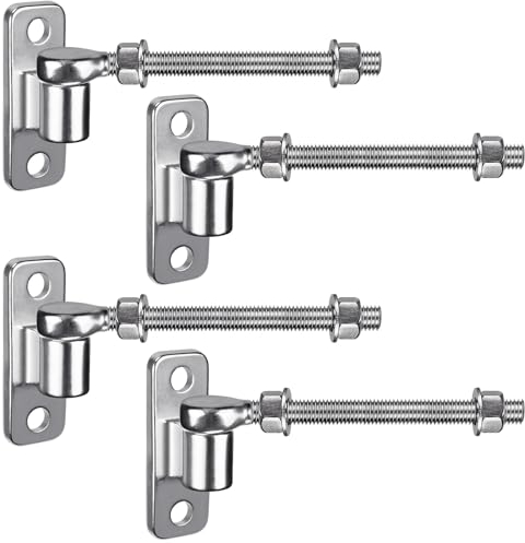 Insaga Torscharnier, M12 Schwerlast Gartentorscharnier 4er 16mm Haken zu Bolzen Stift Aufhänger Edelstahl Metall Haken auf Platte Halterung Hardware für Bauernhof Tor/Holzzaun/Einfahrt, 440lbs, 20cm