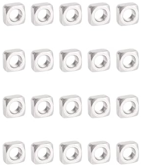 IMScrews, dadi quadrati M4, dadi quadrati in acciaio inossidabile 304, chiusure durevoli per riparazioni domestiche e ingegneria professionale, confezione da 100