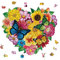 GLOBLELAND 200Pcs Big Love Butterfly Wooden Jigsaw Puzzles for Adults 12.99x11.22inch Colorful Flowers Wooden Puzzles for Gift Children Birthday Anniversary