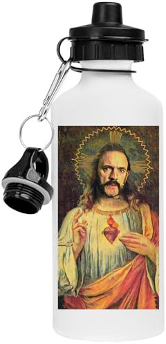 Generisch Heiliger Lemmy Weiße Trinkflasche Aus Edelstahl