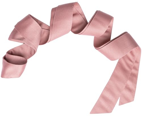Maya Deluxe Damen Womens Belt Ladies Satin Sash Waist Tie Ribbon Bow Accessory for Bridesmaids Bridal Wedding Prom Evening Occasion Gürtel, Vintage Rose, S-M