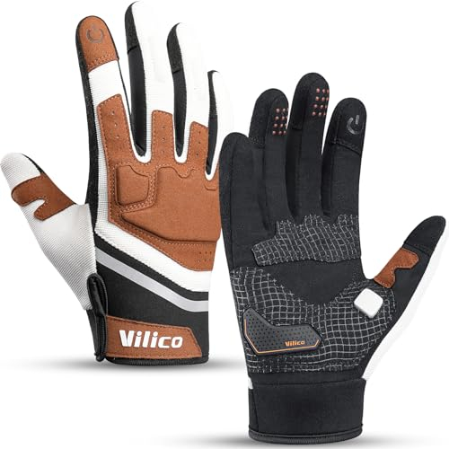 Vilico Guantes Moto Verano Hombre Protecciones En Nudillos Dedos, Antideslizante,Pantallas Táctiles, Guantes tácticos para Airsoft, Motocicleta,Caza, al Aire Libre