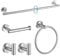 TURS Silver Toilet Roll Holder And Towel Rail Set Towel Holder Stainless Steel Toilet Roll Holder,Brushed Nickel Wall Mounted Hand Towel Holder For Toilet Tissue Holder Bathroom Accessories