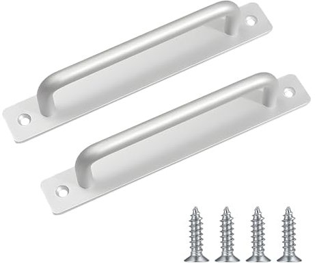 TTXSWJX Lot de 2 poignées de porte coulissante en aluminium - Style moderne - Pour porte de grange, porte de cuisine, de jardin, d'armoire, de tiroir, de meuble