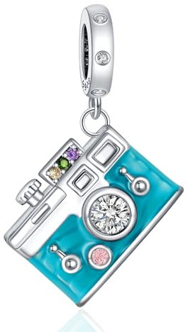 YUMINN Macchina fotografica Charm for 925 Sterling Silver for Bracciali e collane da donna Ciondolo pendente per Natale San Valentino Festa della mamma Regali di gioielli per ragazze