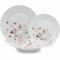 BigBuy Home Vaisselle en porcelaine blanche Papillons 18 pièces