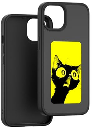 QSM E-Ink Phone Case for iPhone 15 Pro Max Smart Photo Projection Customiza Phone Case Instantly Display Photos On The Ink Screen Back Cover Personalize Your PhoneCase (Black, for iPhone 15 Pro Max)