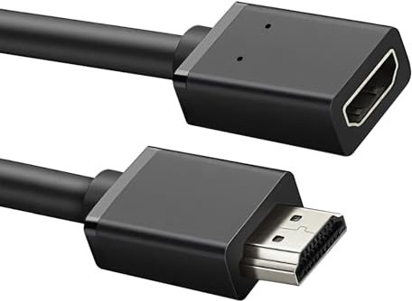 Cable de Extensión HDMI de Alta Velocidad, 12 cm Adaptador HDMI, 2 Unidades Cable HDMI Macho Hembra, Adaptador HDMI Macho a Hembra, Compatible con 4K, ARC, HEC, para Chromecast, Fire TV Stick
