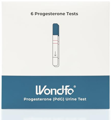 Wondfo Progesteron-Metabolit-Test (PdG) Teststreifen zur Bestätigung des Eisprungs für zuhause - 6 Progesteron-Tests für einen Zyklus bei Kinderwunsch