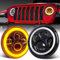 CO LIGHT 7 Zoll LED Scheinwerfer, 20000LM Angel Eyes E-geprüft IP68 Runder Frontscheinwerfer mit Ring Offroad Arbeitslicht für Wrangler TJ JK LJ Hummer Land Rover Defender VW T3 G-Klasse (J003)