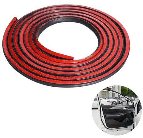 Car Door Rubber Seal Strip, 5M Automotive Weather Stripping EPDM Rubber Sealing Strip Universal D-Shape Car Boot Seal Soundproofing Weatherstripping Soundproof Internal Seal for Cars Boats RVs Trucks