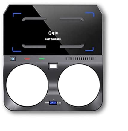 MUEOSI Car Qi Wireless Charger With USB Port, for BMW, X5 G05 X6 G06 2019 2020 Vehicle Central Center Phone Charging Holder Plate Mount car wireless charger pad