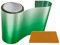 Autofenster Sonnenschutzfolie, 150cm x 20cm Fensterfolie Streifen Allmähliche Farbe Frontscheibe Folien, Auto Sonnenblende Fenster Solar Auto FrontscheibeTönungsstreifen Aufkleber (Grün)