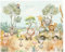 Fototapete Kinderzimmer Junge Mädchen Dschungel Safari Zoo Tapeten für Kinder Babyzimmer Vliestapete wandtapete Tiertapete Lion giraffe elephant africa savannah